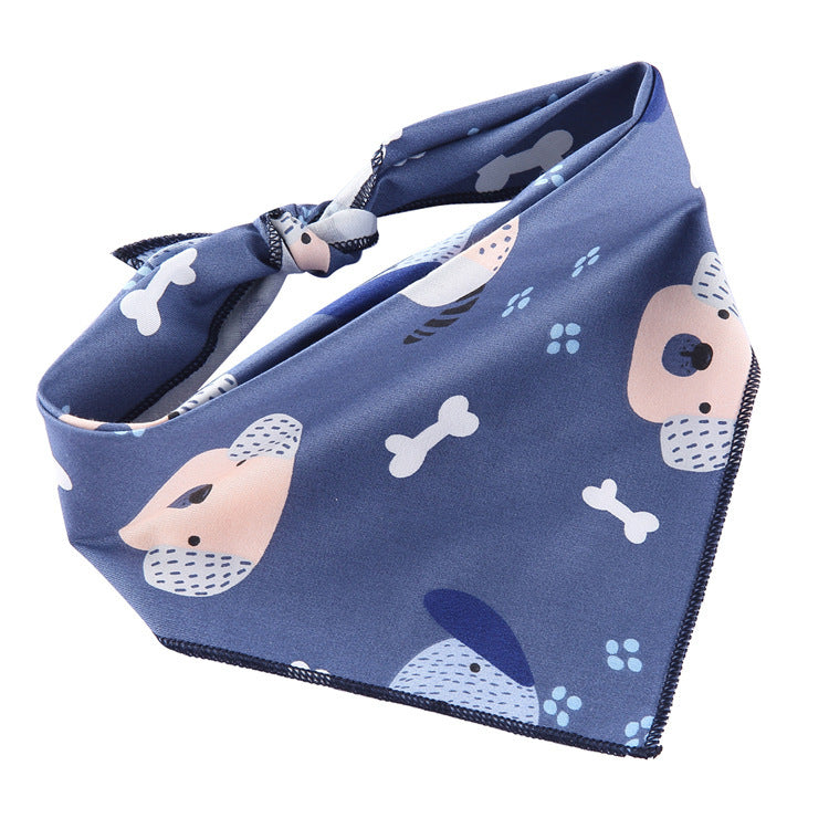 Adjustable Dog Bandana Cotton Pet Neckerchief Cat Triangle Scarf Soft Saliva Towel Small Medium Large Dog Accessories