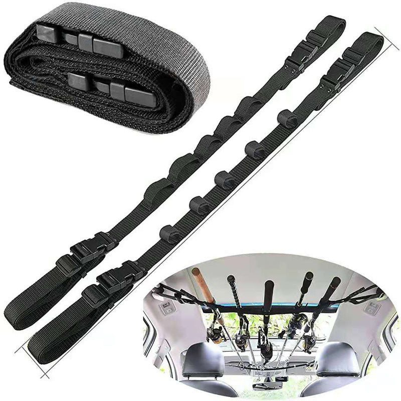 Adjustable In-car Fishing Rod Fixing With Roof Fishing Rod Storage Rack