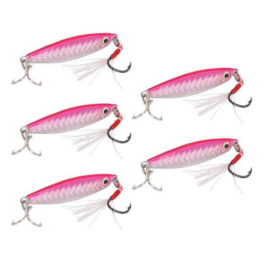 ROOVEE 5Pcs 15g Metal Hard Bait Fishing Lures