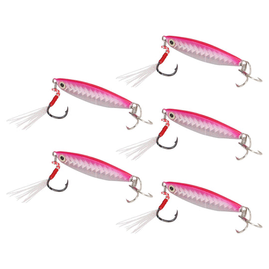 ROOVEE 5Pcs 15g Metal Hard Bait Fishing Lures