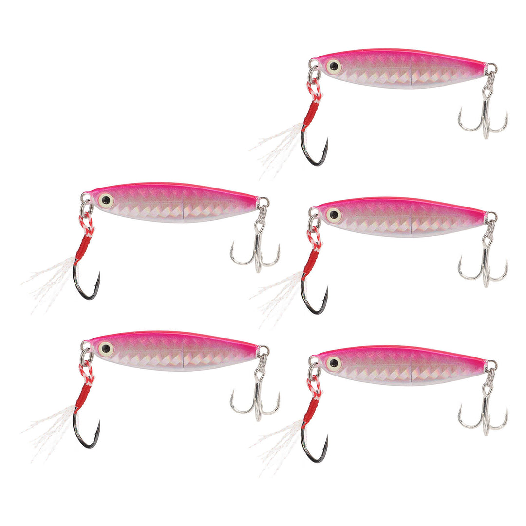 ROOVEE 5Pcs 15g Metal Hard Bait Fishing Lures