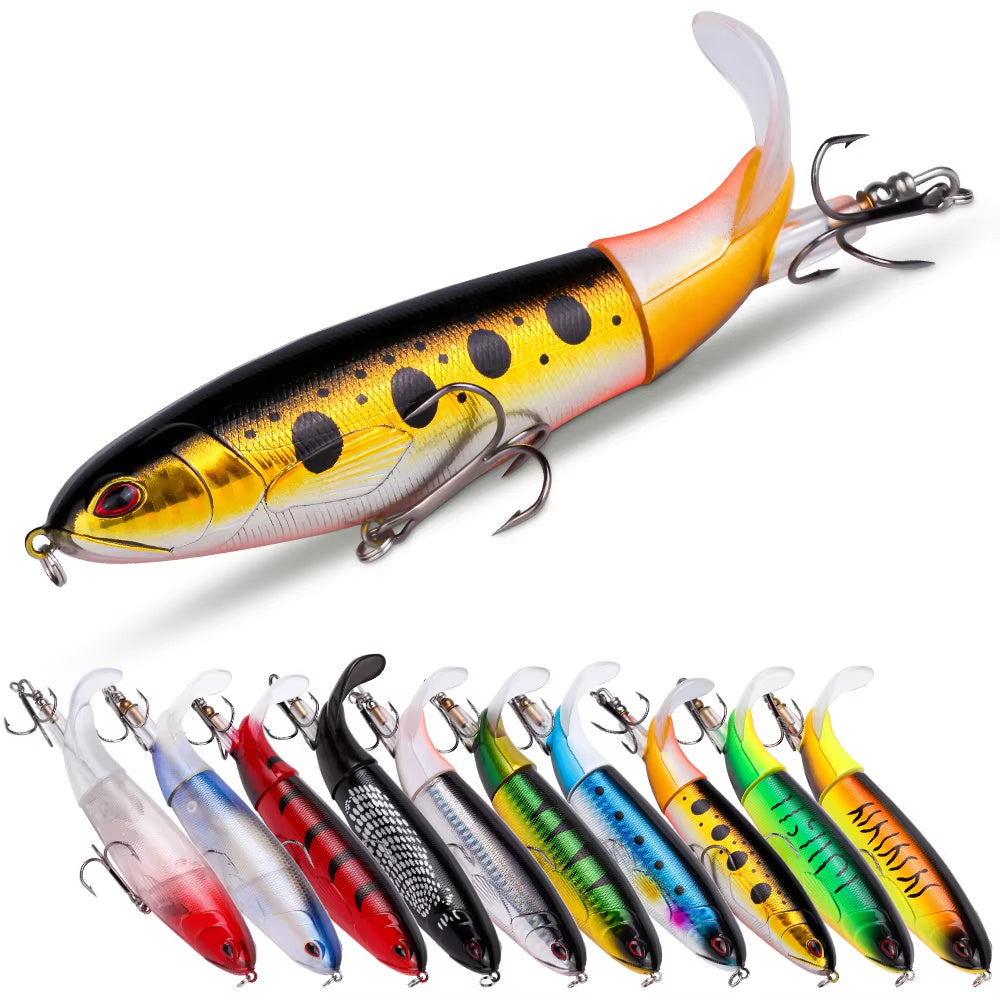 20pcs 1set 13g 35g Topwater Fishing Lures Set Of 20 Popper Bait With 3D Eyes ABS Plastic Hard Baits For Bass Pike