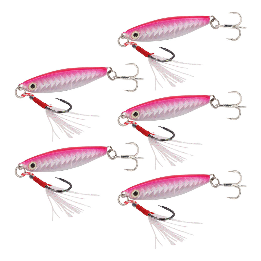 ROOVEE 5Pcs 15g Metal Hard Bait Fishing Lures